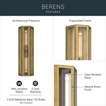 KICHLER 59216NBR Berens Two Light Outdoor Wall Mount