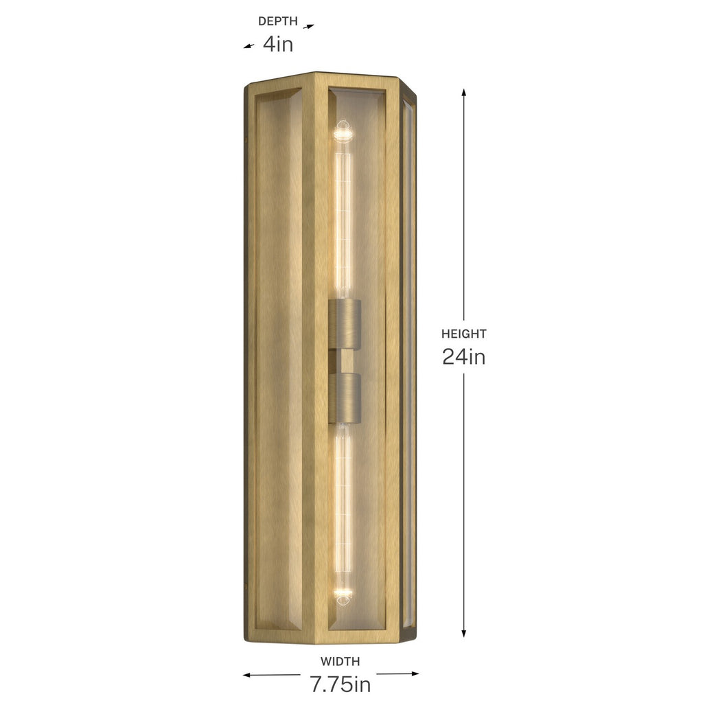 KICHLER 59216NBR Berens Two Light Outdoor Wall Mount