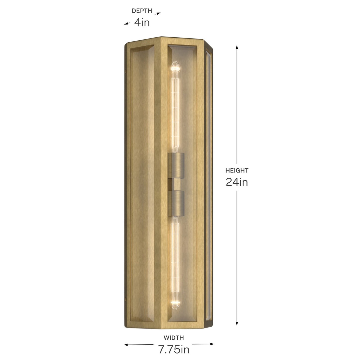 KICHLER 59216NBR Berens Two Light Outdoor Wall Mount