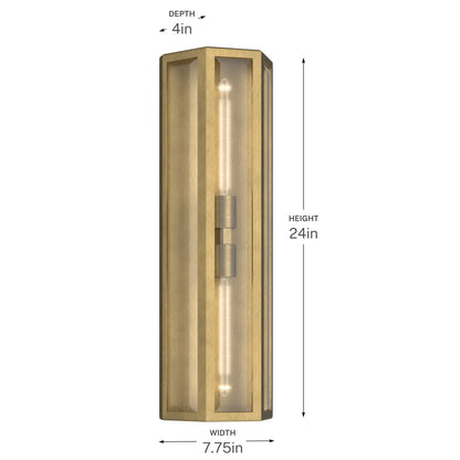 KICHLER 59216NBR Berens Two Light Outdoor Wall Mount