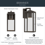 KICHLER 59111OZDS Branner Outdoor Wall Mount