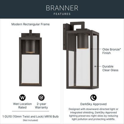 KICHLER 59111OZDS Branner Outdoor Wall Mount