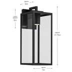 KICHLER 59112BKTDS Branner Outdoor Wall Mount
