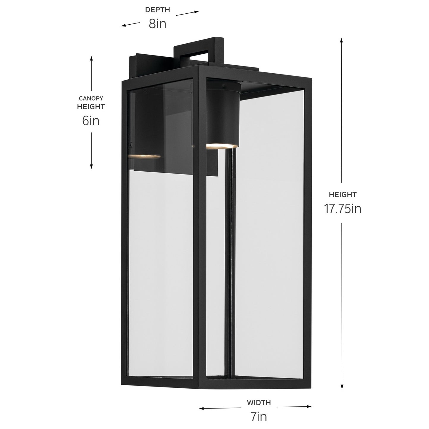 KICHLER 59112BKTDS Branner Outdoor Wall Mount