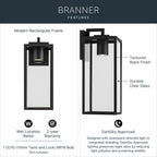 KICHLER 59112BKTDS Branner Outdoor Wall Mount
