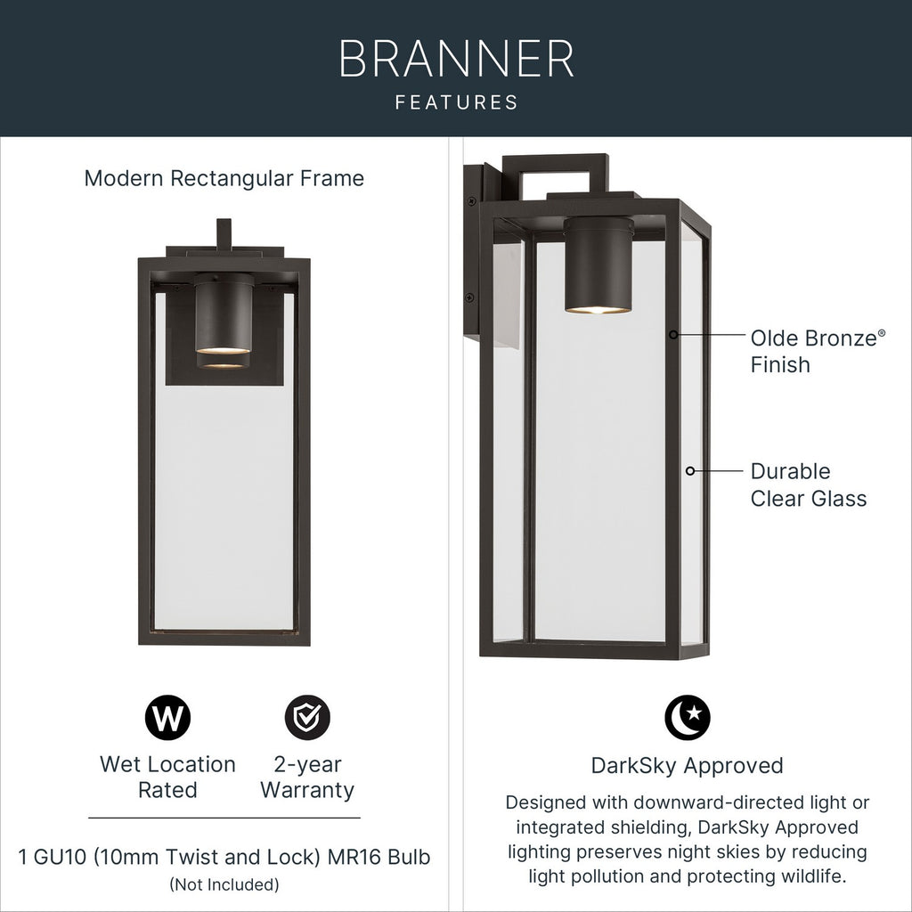 KICHLER 59112OZDS Branner Outdoor Wall Mount