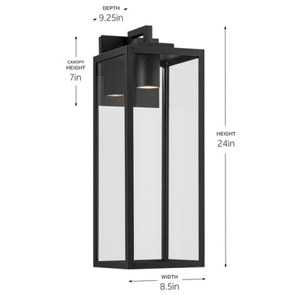 KICHLER 59113BKTDS Branner Outdoor Wall Mount