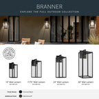 KICHLER 59113BKTDS Branner Outdoor Wall Mount