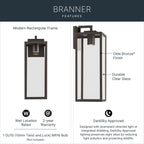 KICHLER 59113OZDS Branner Outdoor Wall Mount