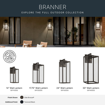 KICHLER 59113OZDS Branner Outdoor Wall Mount