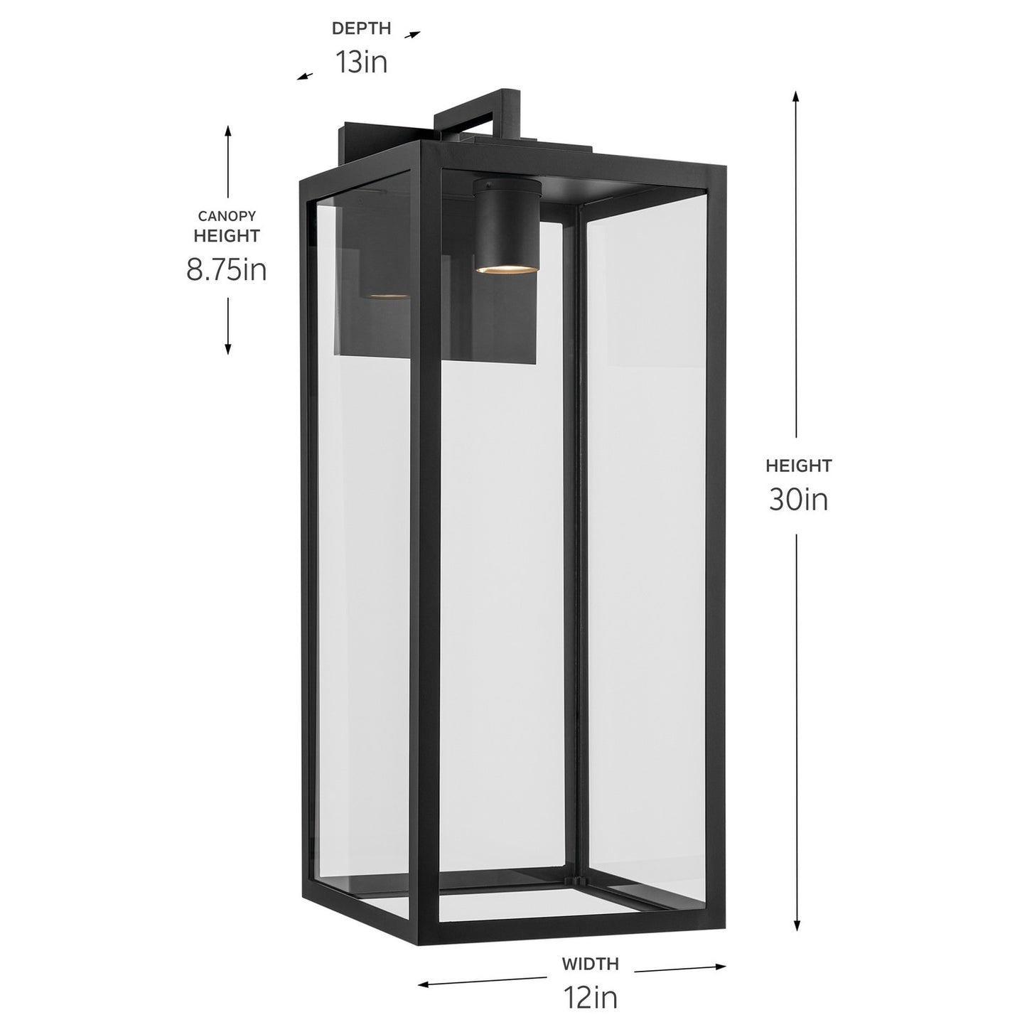 KICHLER 59114BKTDS Branner Outdoor Wall Mount