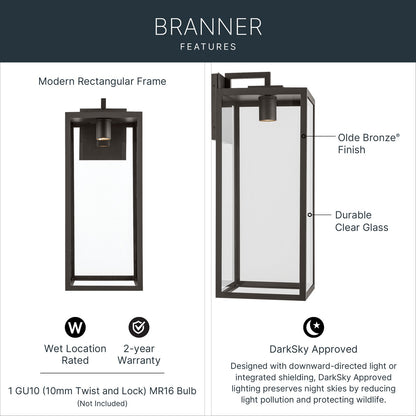 KICHLER 59114OZDS Branner Outdoor Wall Mount