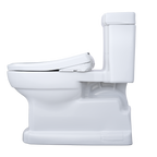 TOTO MW9744734CEFG#01 Washlet+ Eco Guinevere Elongated 1.28 Gpf Universal Height Toilet And S7A Classic Bidet Seat With Auto Open/Close - Cotton White