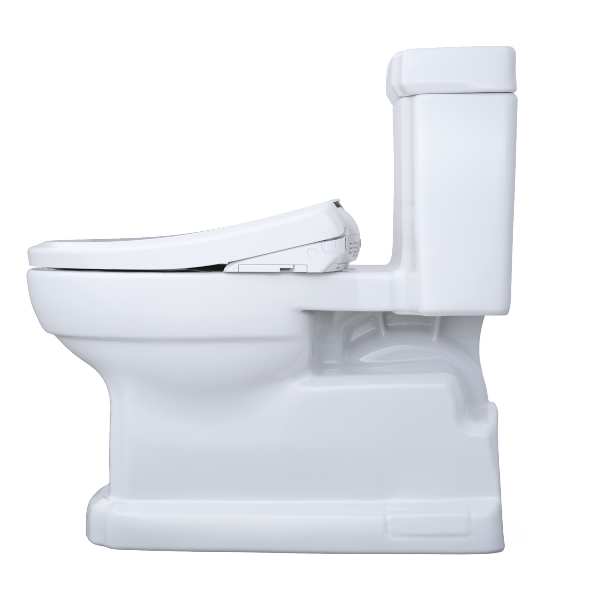 TOTO MW9744724CEFG#01 Washlet+ Eco Guinevere Elongated 1.28 Gpf Universal Height Toilet With S7 Classic Bidet Seat - Cotton White