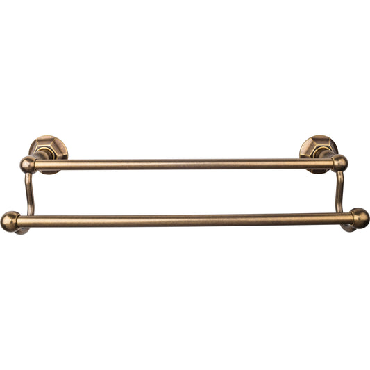 TOP KNOBS ED7GBZB TOP BATH (R) Edwardian Bath Double 20 1/2" Wall Mounted Towel Bar - German Bronze