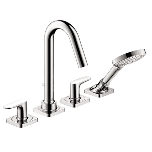 AXOR 34448001 Citterio M 4-Hole Roman Tub Set Trim with 1.75 GPM Handshower - Chrome