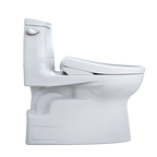 TOTO MW6144736CEFGA#01 Washlet+ Carlyle Ii One-Piece Elongated 1.28 Gpf Toilet With Auto Flush Washlet+ S7A Contemporary Bidet Seat - Cotton White