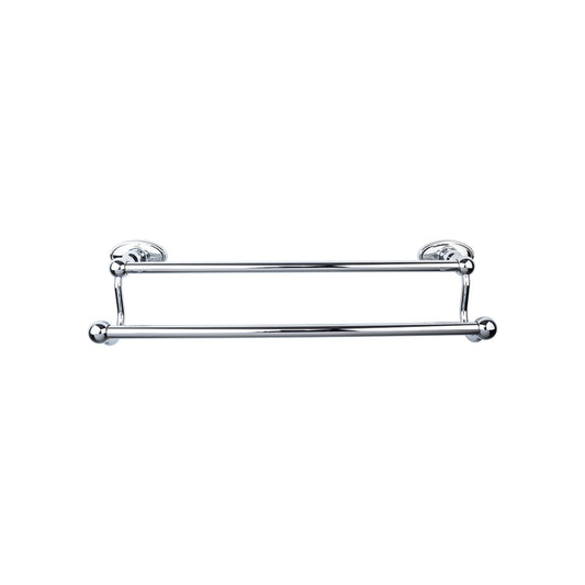 TOP KNOBS ED9PCC TOP BATH (R) Edwardian Bath Double 26 1/2" Wall Mounted Towel Bar - Polished Chrome