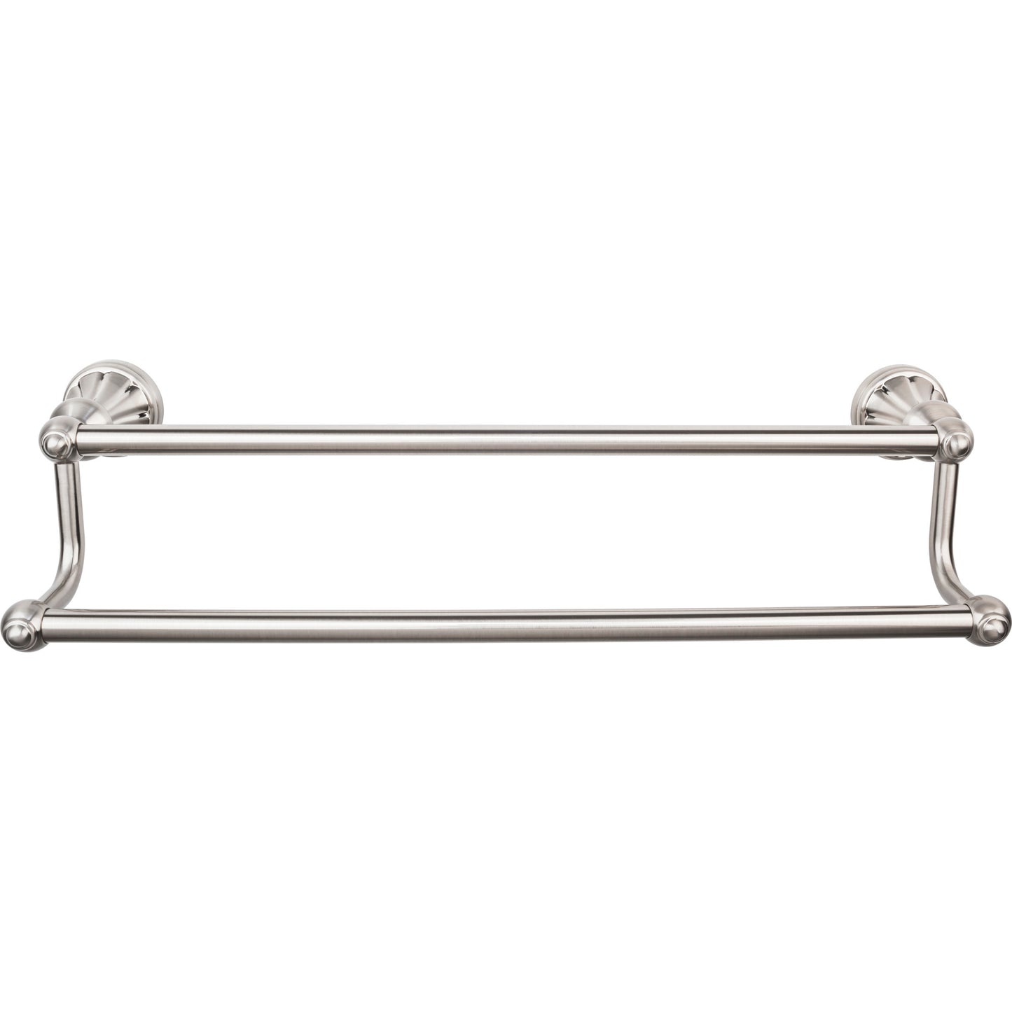 TOP KNOBS HUD7BSN TOP BATH (R) Hudson Bath Double 20 1/4" Wall Mounted Towel Bar - Brushed Satin Nickel