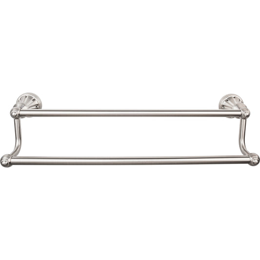 TOP KNOBS HUD7BSN TOP BATH (R) Hudson Bath Double 20 1/4" Wall Mounted Towel Bar - Brushed Satin Nickel