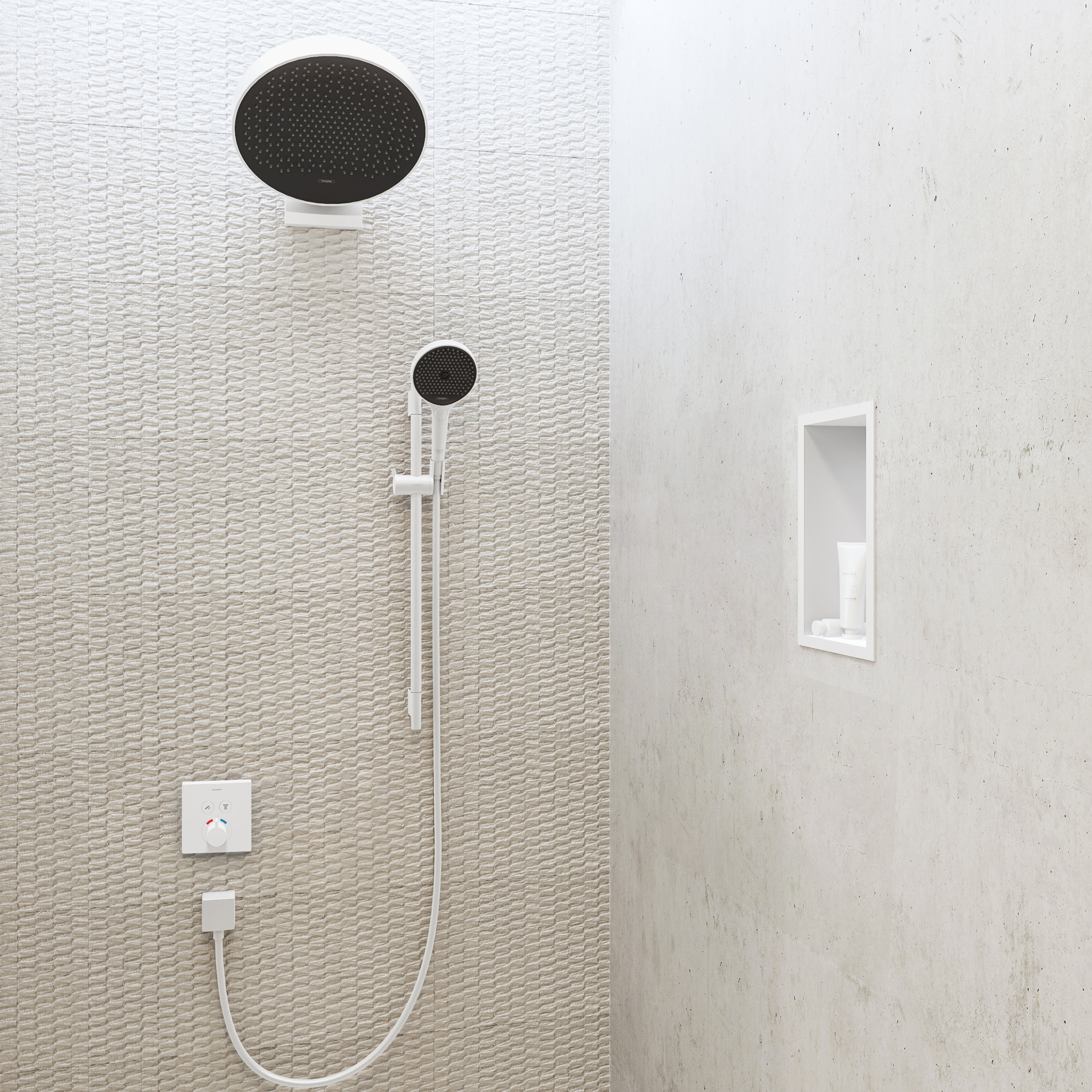 HANSGROHE 56057700 XtraStoris Original Wall Niche with Integrated Frame 12"x 6"x 4" - Matte White