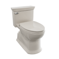 TOTO MS964124CEFG#12 Soiree One Piece Elongated 1.28 Gpf Universal Height Skirted Toilet With Cefiontect - Sedona Beige