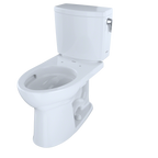 TOTO CST454CUFRG#01 Drake Ii 1G Two-Piece Elongated 1.0 Gpf Universal Height Toilet With Cefiontect And Right-Hand Trip Lever - Cotton White
