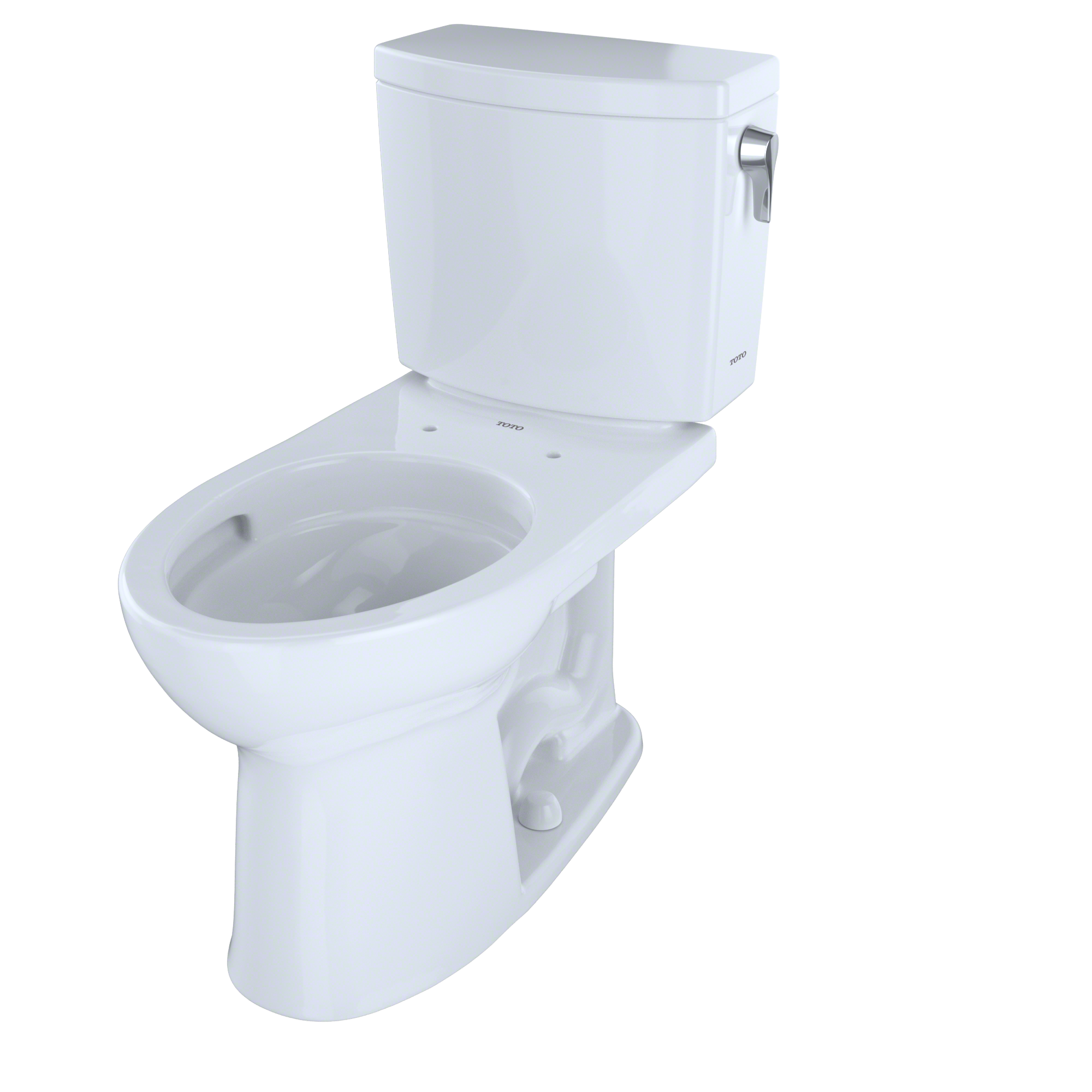 TOTO CST454CUFRG#01 Drake Ii 1G Two-Piece Elongated 1.0 Gpf Universal Height Toilet With Cefiontect And Right-Hand Trip Lever - Cotton White