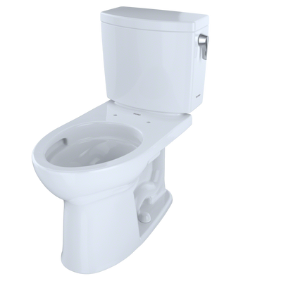 TOTO CST454CUFRG#01 Drake Ii 1G Two-Piece Elongated 1.0 Gpf Universal Height Toilet With Cefiontect And Right-Hand Trip Lever - Cotton White