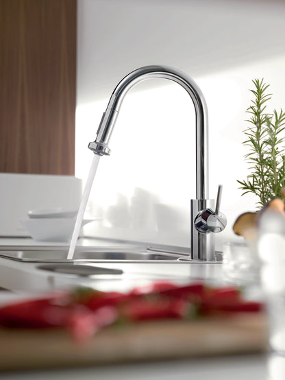 HANSGROHE 14877001 Talis S² HighArc Kitchen Faucet, 2-Spray Pull-Down, 1.75 GPM - Chrome