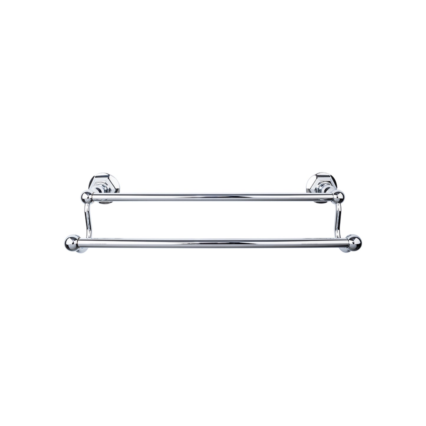 TOP KNOBS ED11PCB TOP BATH (R) Edwardian Bath Double 32 1/2" Wall Mounted Towel Bar - Polished Chrome