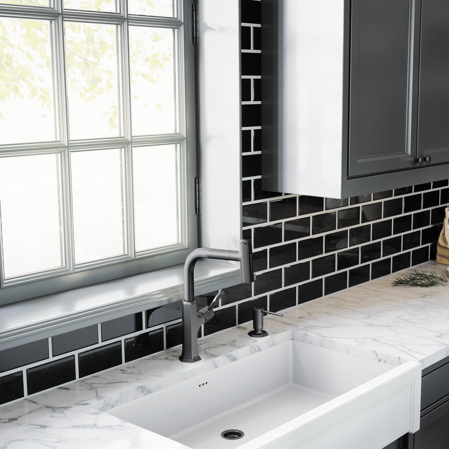HANSGROHE 04828670 Locarno HighArc Kitchen Faucet, 2-Spray Pull-Out with sBox, 1.75 GPM - Matte Black