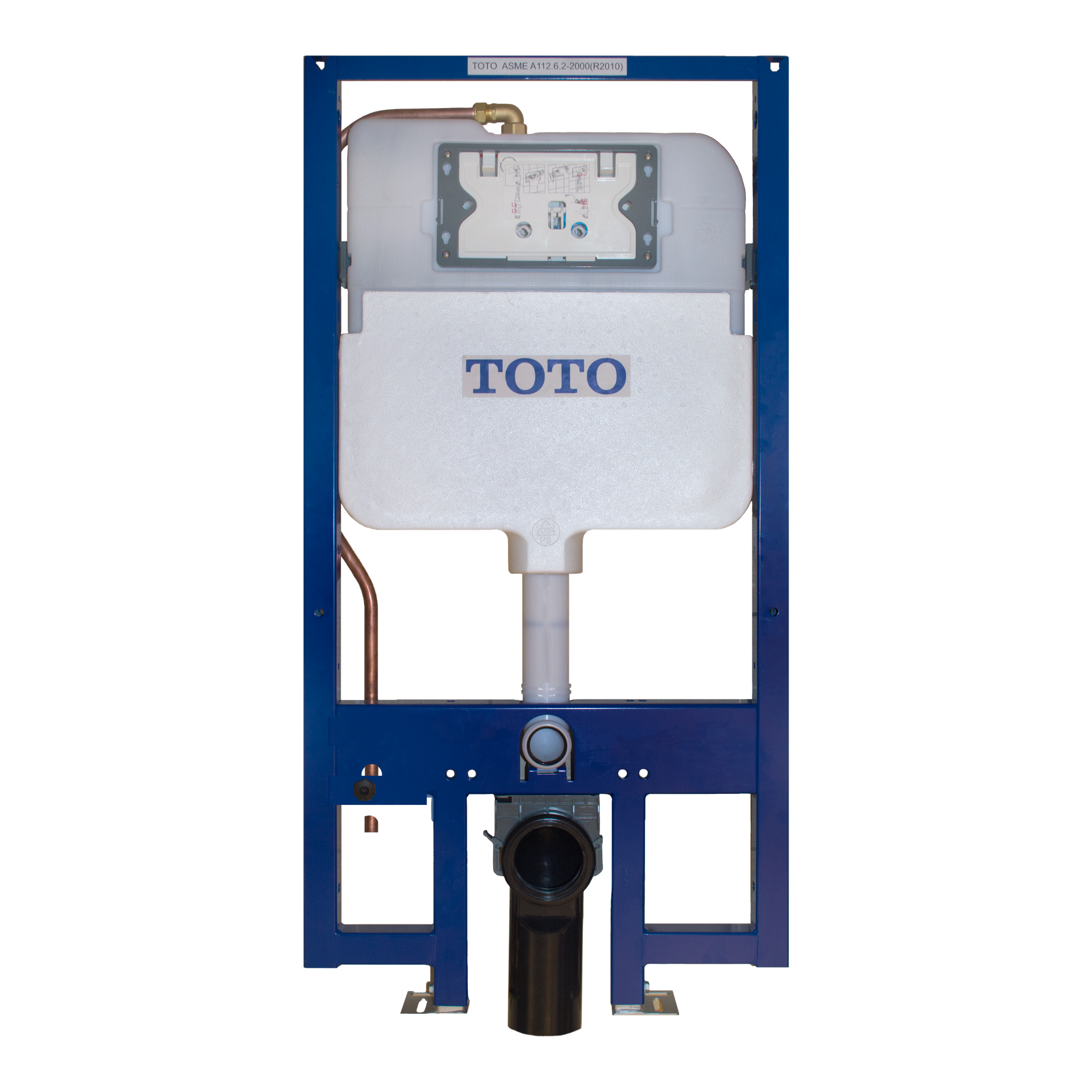 TOTO WT172M Duofit In-Wall Toilet Tank With Dual-Max Dual-Flush 1.28 And 0.9 Gpf System With Copper Supply -