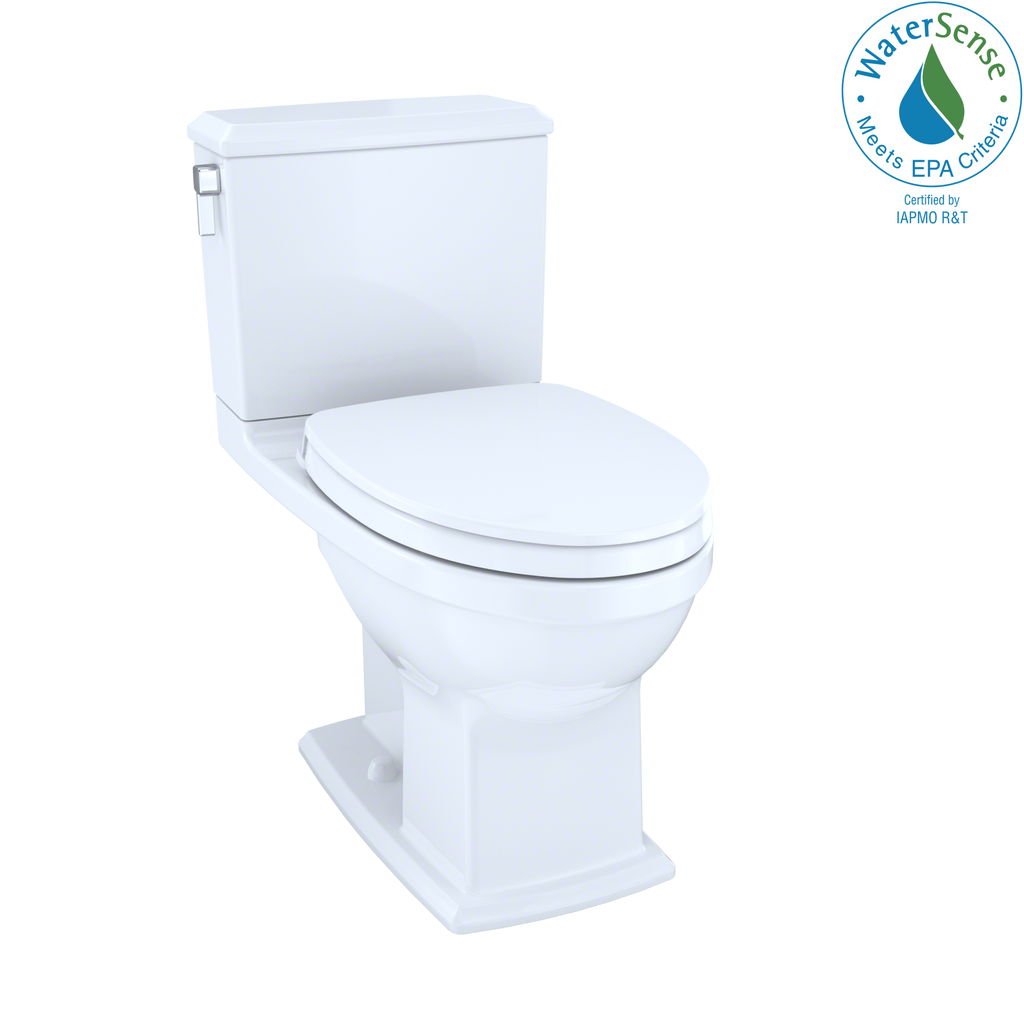 TOTO MS494124CEMFG#01 Connelly Washlet+ Two-Piece Elongated Dual Flush 1.28 And 0.9 Gpf Universal Height Toilet With Cefiontect - Cotton White