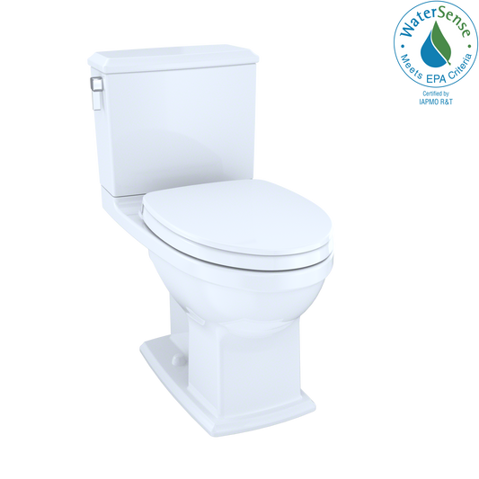 TOTO MS494124CEMFG#01 Connelly Washlet+ Two-Piece Elongated Dual Flush 1.28 And 0.9 Gpf Universal Height Toilet With Cefiontect - Cotton White