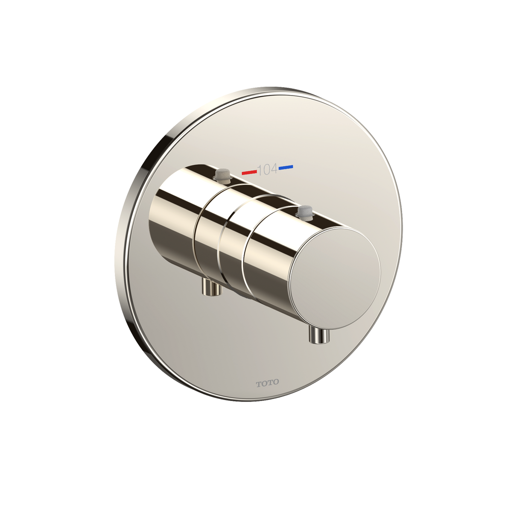TOTO TBV01406U#PN Round Thermostatic Mixing Valve Shower Trim - Polished Nickel