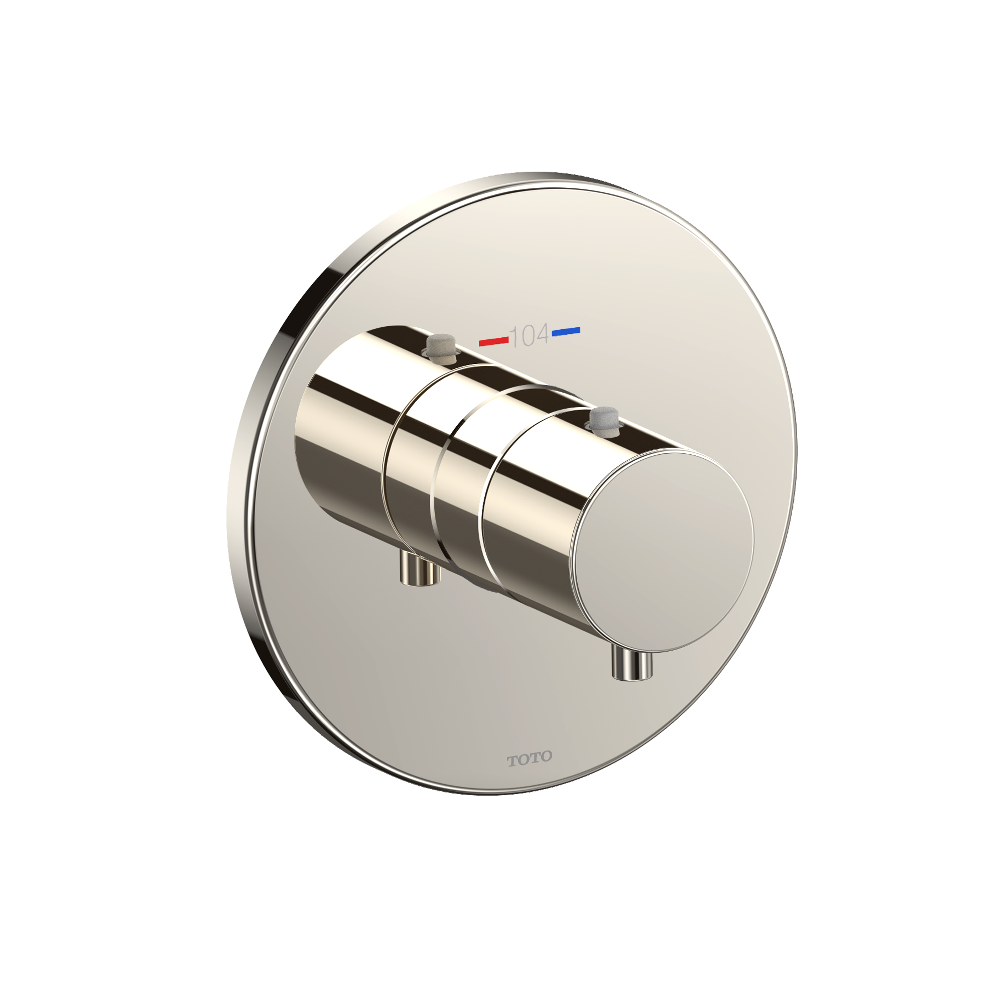 TOTO TBV01406U#PN Round Thermostatic Mixing Valve Shower Trim - Polished Nickel