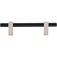 JEFFREY ALEXANDER 478-96MBSN Larkin 2 96 mm Center-to-Center Bar Pull - Matte Black w/Satin Nickel