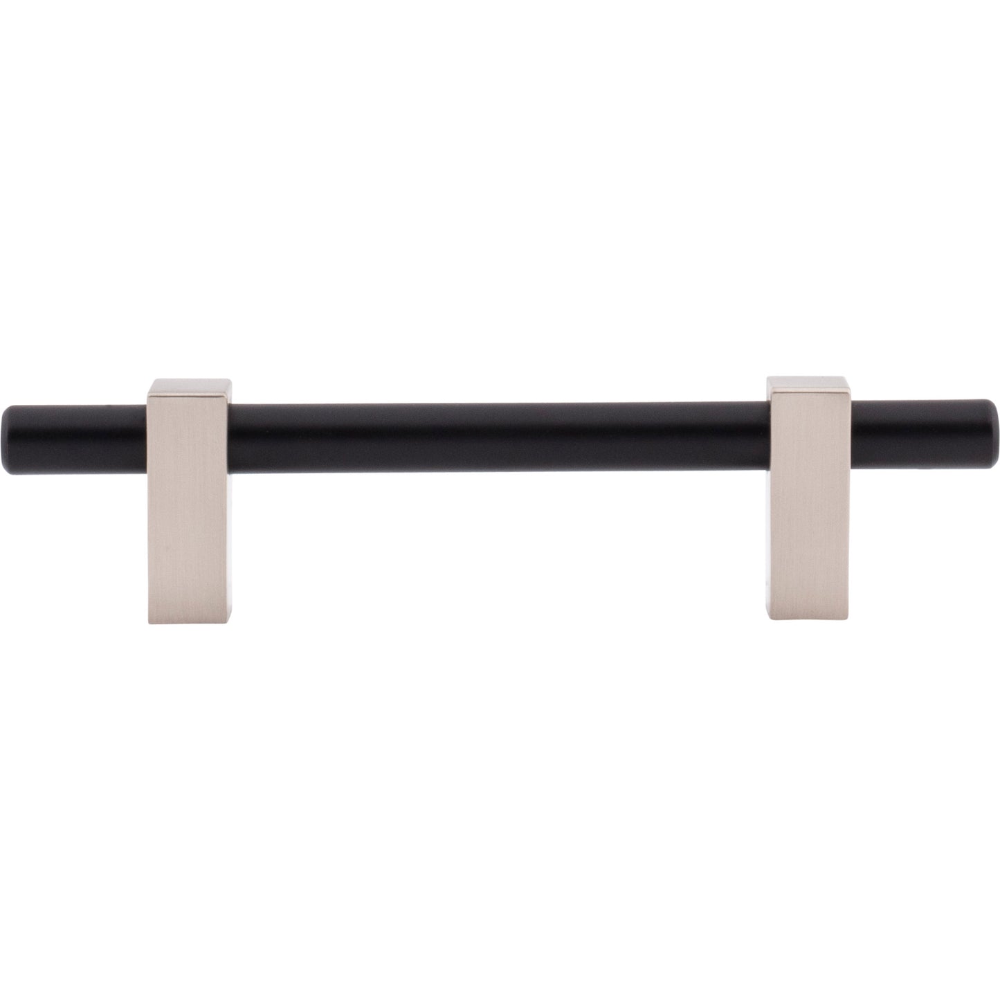 JEFFREY ALEXANDER 478-96MBSN Larkin 2 96 mm Center-to-Center Bar Pull - Matte Black w/Satin Nickel