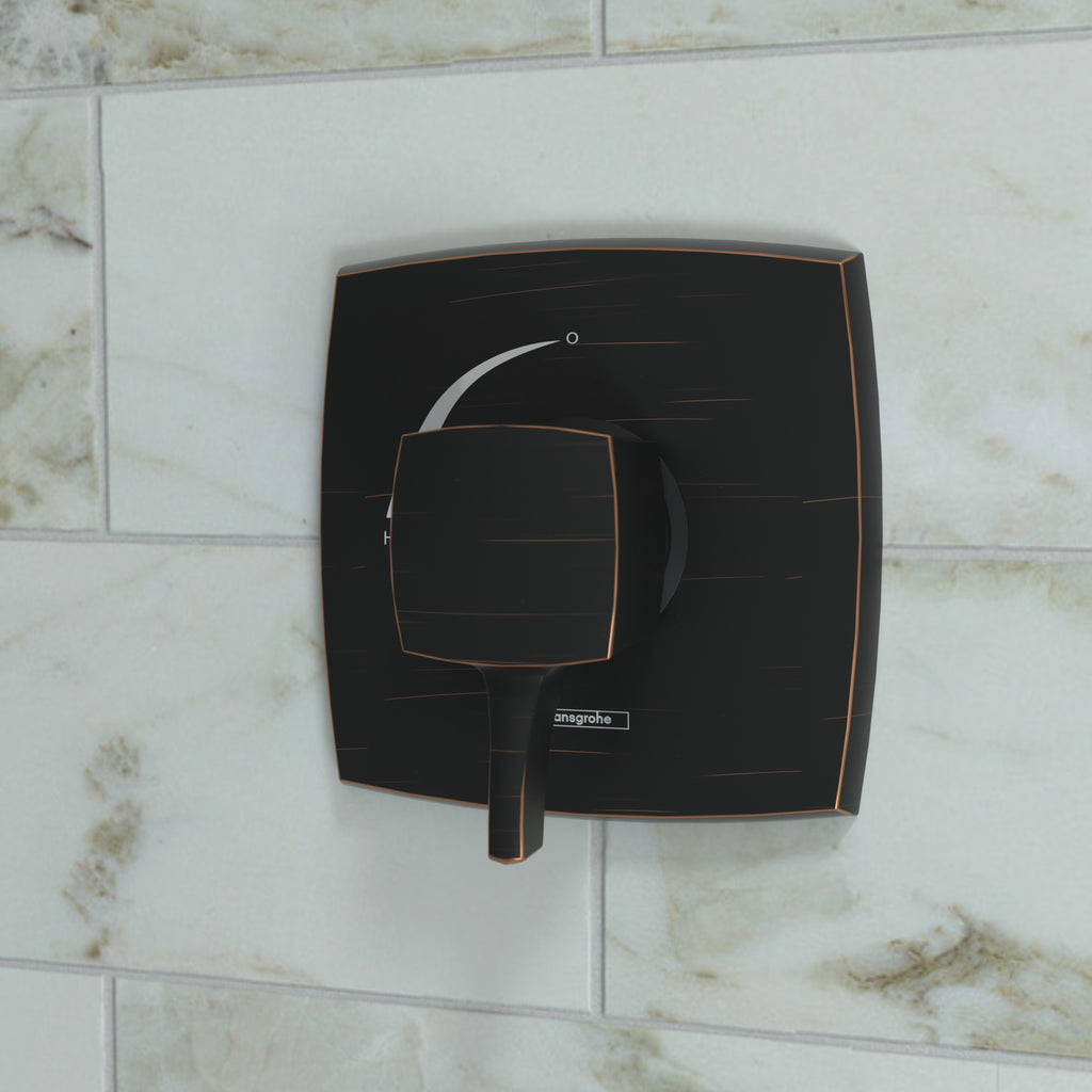 HANSGROHE 15769921 Ecostat Classic Pressure Balance Trim, Square - Rubbed Bronze