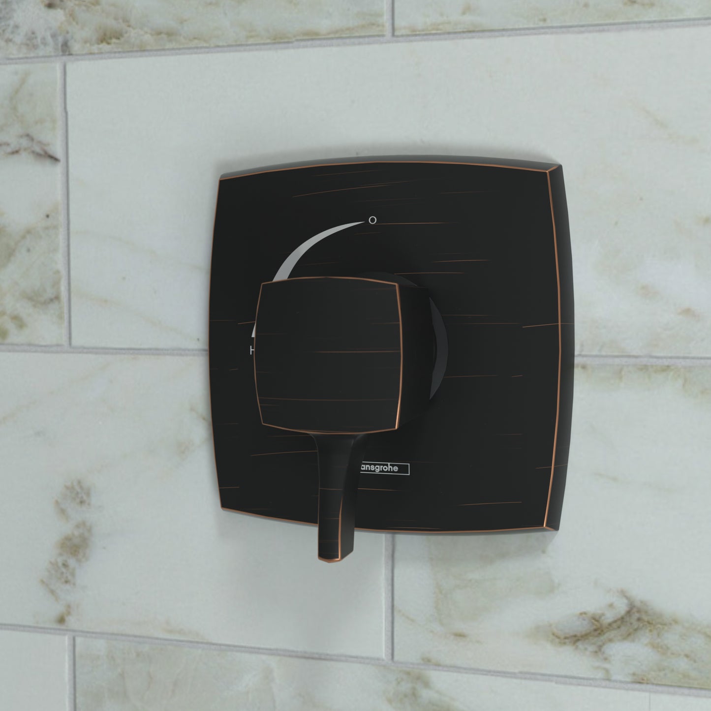 HANSGROHE 15769921 Ecostat Classic Pressure Balance Trim, Square - Rubbed Bronze