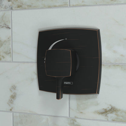 HANSGROHE 15769921 Ecostat Classic Pressure Balance Trim, Square - Rubbed Bronze