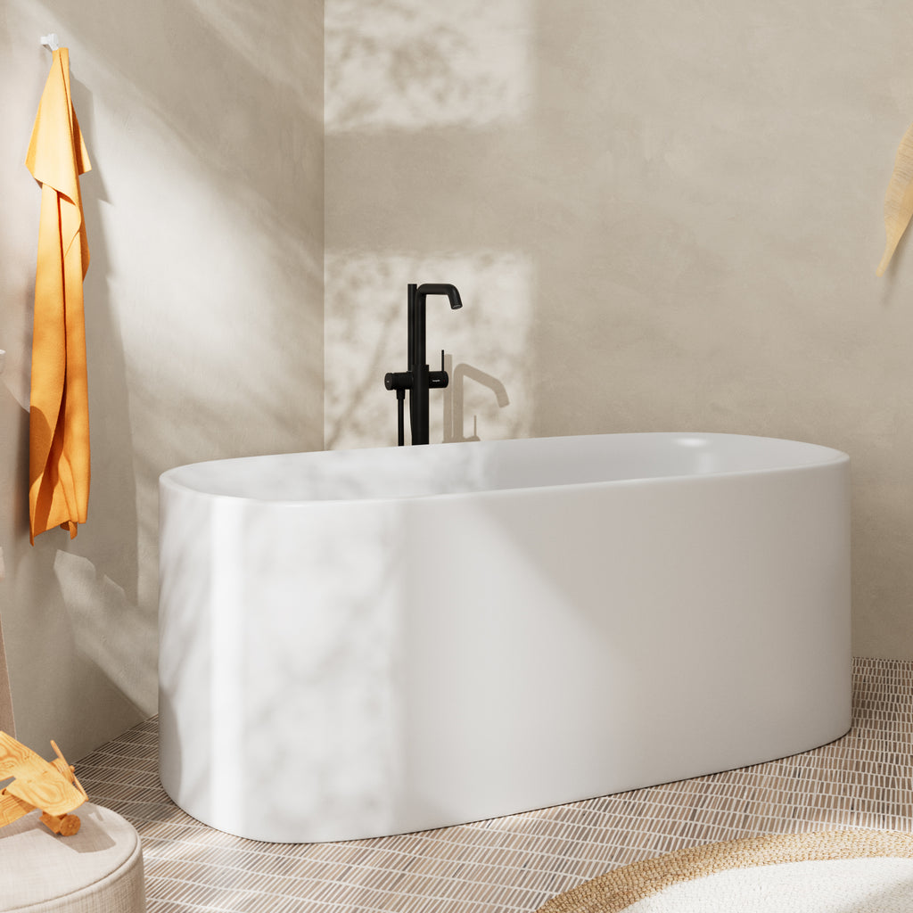 HANSGROHE 73440671 Tecturis S Freestanding Tub Filler with 1.75 GPM Handshower - Matte Black