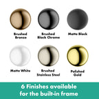 HANSGROHE 56095800 XtraStoris Individual Wall Niche Matte Black with Design Frame 12"x 6"x 4" - Brushed Stainless Steel