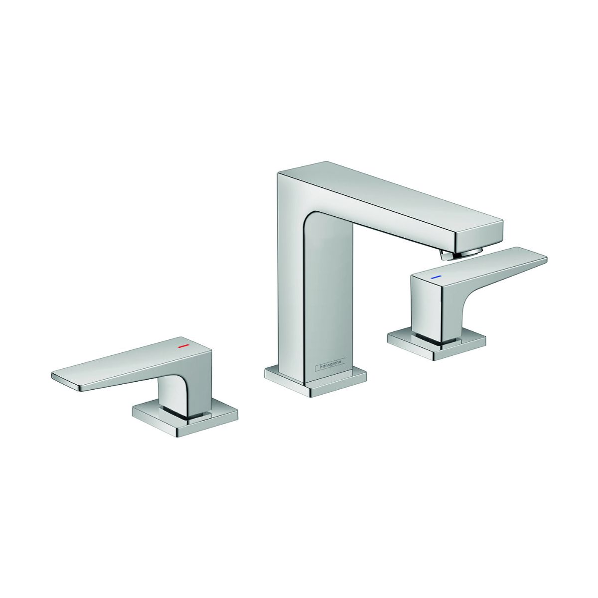 HANSGROHE 32528001 Metropol Widespread Faucet 110 with Lever Handles and Pop-Up Drain, 0.5 GPM - Chrome