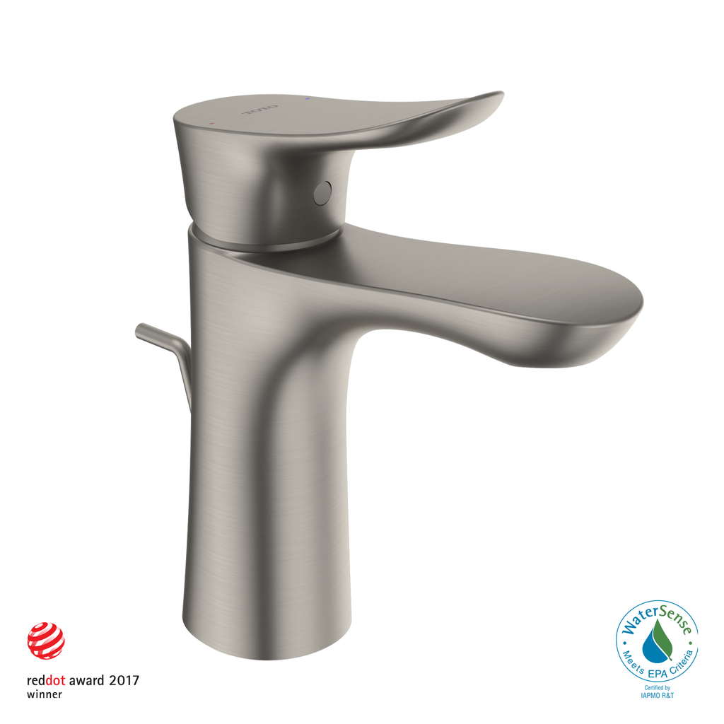 TOTO TLG01301U#BN Go Series 1.2 Gpm Single Handle Bathroom Sink Faucet With Comfort Glide Technology And Drain Assembly - Brushed Nickel