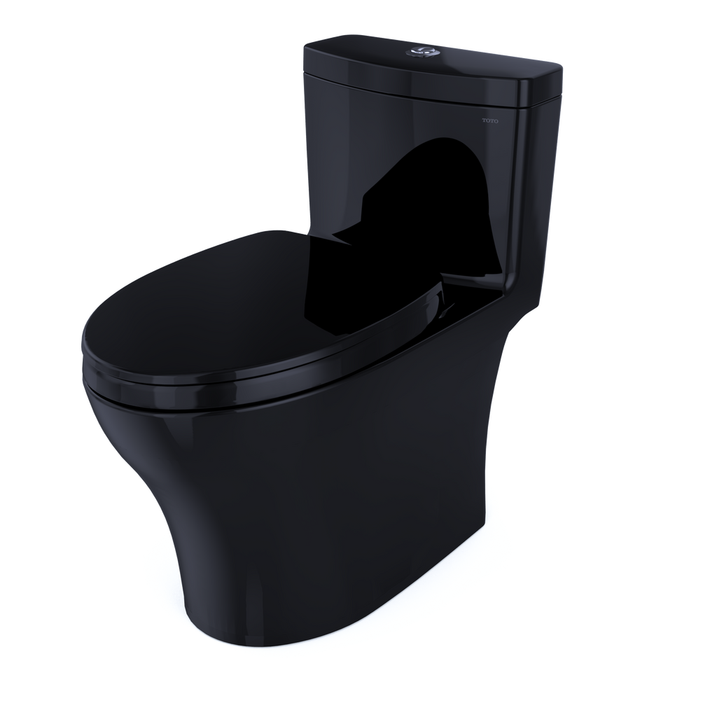 TOTO MS646124CEMFN#51 Aquia Iv One-Piece Elongated Dual Flush 1.28 And 0.9 Gpf Universal Height - Ebony