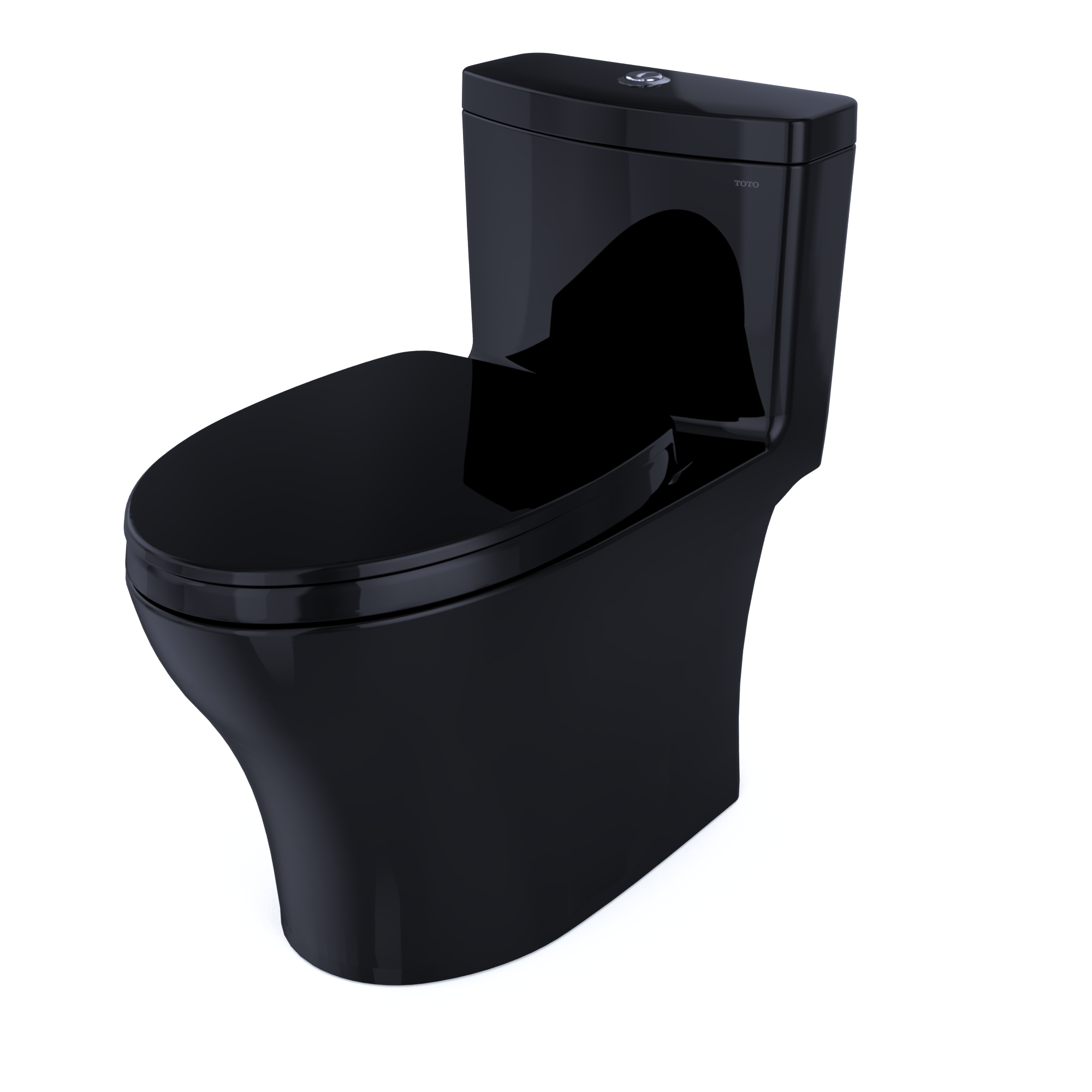 TOTO MS646124CEMFN#51 Aquia Iv One-Piece Elongated Dual Flush 1.28 And 0.9 Gpf Universal Height - Ebony