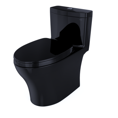 TOTO MS646124CEMFN#51 Aquia Iv One-Piece Elongated Dual Flush 1.28 And 0.9 Gpf Universal Height - Ebony