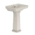 TOTO LPT532N#12 Promenade 24" X 19-1/4" Rectangular Pedestal Bathroom Sink For Single Hole Faucets - Sedona Beige